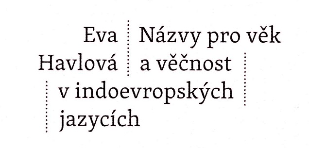 Vyšel nový SEB – Názvy pro věk a věčnost